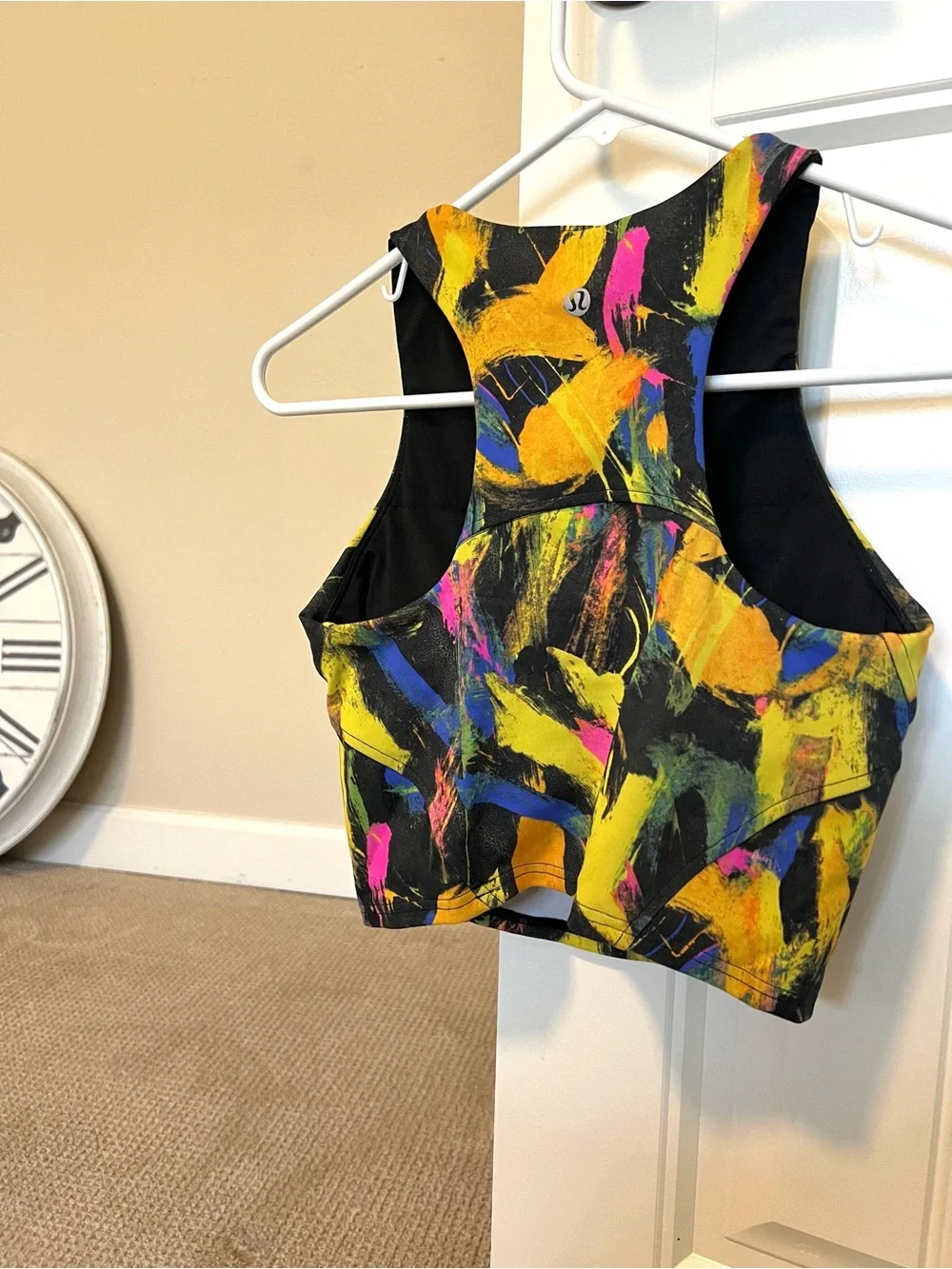 Lululemon Sleeveless Sports Top - Abstract Colorful Brushstroke Print Sz 4